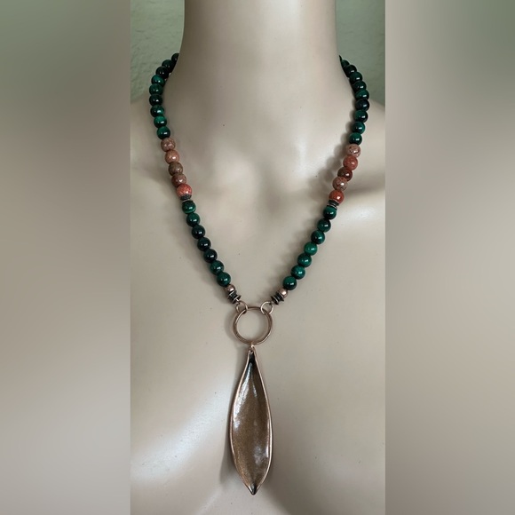 28 inch Copper Leaf pendant Necklace NWOT - Picture 10 of 10